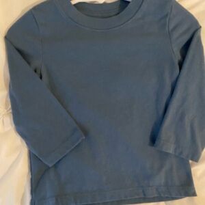 Toddler Boys Kids Blue Long Sleeve Shirt